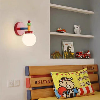 Modern multicolor glass wall light vibrant panels — sconce