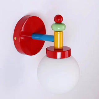 Modern multicolor vibrant glass wall lamp angle — sconce