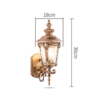 Bronze retro wall sconce close-up — mid-century modern lamp