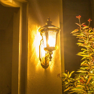 Mid-century bronze wall sconce detail — retro warm glow lamp