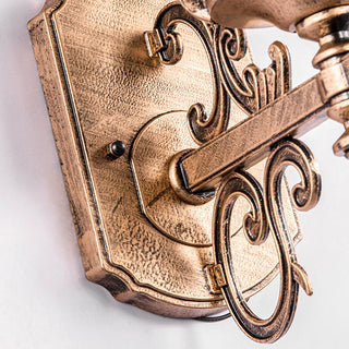 Bronze mid-century wall sconce — retro warm glow interior lamp