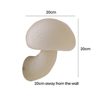 French soft glow cream mushroom wall sconce — resin fixture
