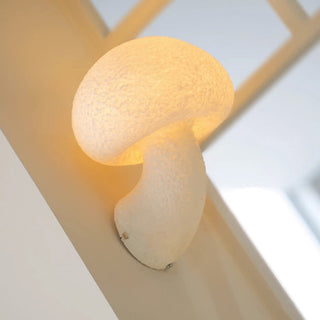 French cream resin mushroom wall lamp — soft glow lighting sconce
