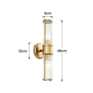 Classic gold iron glass luxury vanity wall lamp ambient — bath