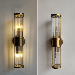 Gold bathroom vanity wall sconce iron glass — classic luxury