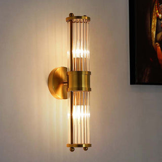 Classic luxury iron glass gold vanity wall sconce — bathroom