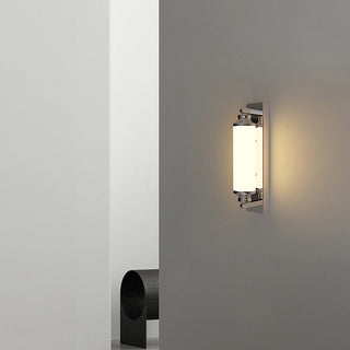 Chrome LED modern cylindrical wall sconce — sleek fixture