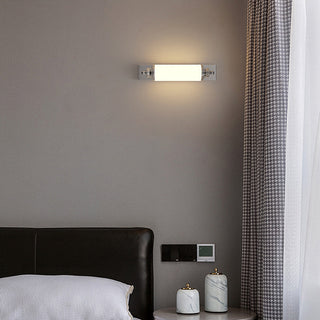 Chrome LED wall lamp cylindrical illuminated — modern sconce