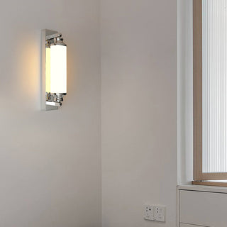 Chrome LED wall light modern cylindrical — sleek chrome finish sconce
