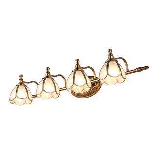 French gold bathroom wall lamp mushroom angle — vanity sconce