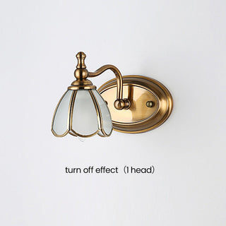 Gold mushroom French bathroom vanity wall sconce — lamp