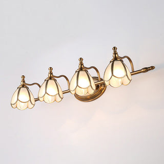 French gold mushroom wall lamp bathroom — vanity sconce