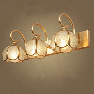 Classic bathroom vanity wall lamp glass balls — multi head fixture