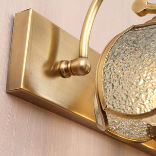 Bathroom vanity wall light with glass ball shades — classic sconce