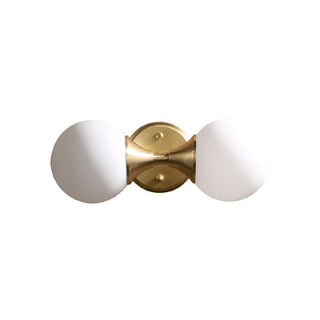 Modern double head brass gold bathroom vanity wall lamp