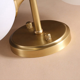 Double head gold brass bathroom wall sconce — vanity fixture