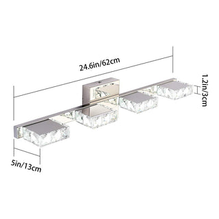 Silver stainless steel bathroom wall light — modern vanity fixture