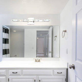 Stainless steel bathroom vanity wall light — durable silver fixture