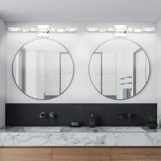 Silver stainless vanity wall sconce — modern bathroom wall light