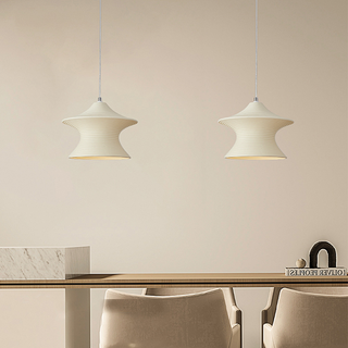Nordic resin pendant side view — minimalist adjustable fixture
