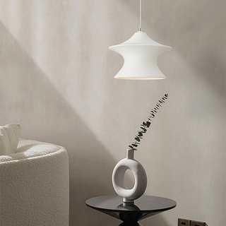 Minimalist resin pendant lamp with adjustable hanging length