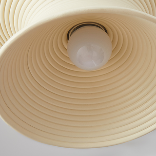 Nordic resin pendant from above — minimalist hanging lamp