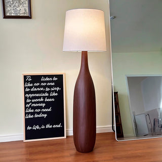 Retro wood lamp ambient — solid vintage fabric glow