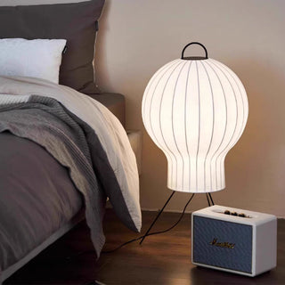 Balloon silk floor lamp setting — contemporary elegant wide