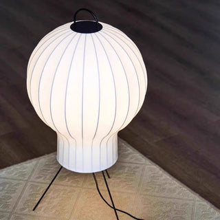 Balloon lamp detail — silk contemporary elegant warm