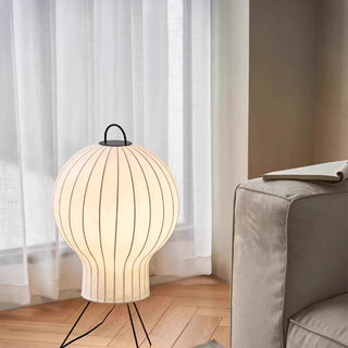 Balloon silk floor lamp front — contemporary elegant design