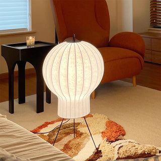 Balloon lamp close-up — silk contemporary elegant detail