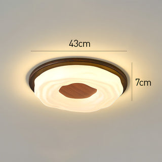 LED walnut ceiling light simple – energy efficient bedroom