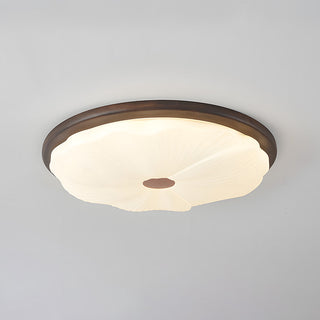 Walnut Ceiling Light - Simple LED Bedroom Lamp | Energy Efficient Flush Mount Fixture