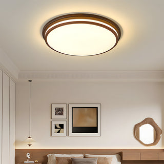 Walnut ceiling fixture simple LED – energy efficient installed