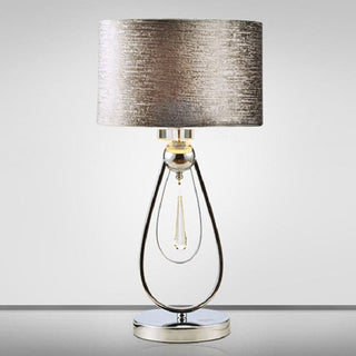 Crystal Table Lamp – Elegant Flannel Lampshade with Teardrop Design for Bedroom