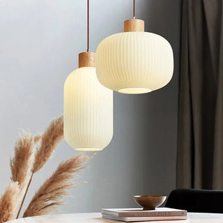 Suspension vintage – Lanterne en verre avec luminaire à éclairage d'ambiance chaleureux