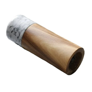 wooden marble grinder adjustable salt and pepper mill ceramic core close-up
