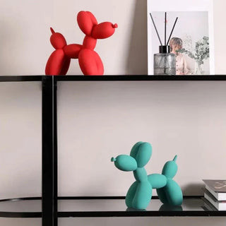 balloon dog sculpture colorful resin figurine eco friendly decor detail