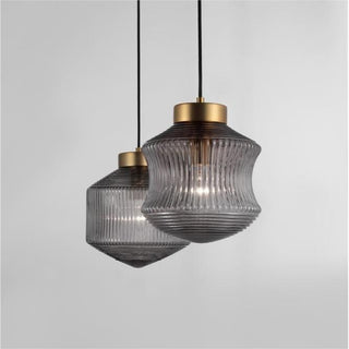 Minimalist clear glass pendant — Scandinavian modern style
