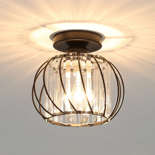 Luxury semi-flush ceiling light glass – iron hallway fixture