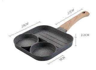 omelette hole pan non stick frying pan stainless steel ring even heat side view