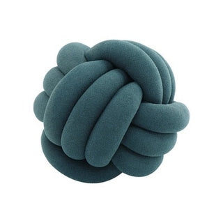 knotted ball throw pillow large decorative cushion unique knot design macro view