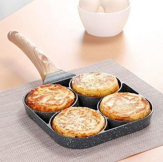 omelette hole pan non stick frying pan stainless steel ring even heat close-up