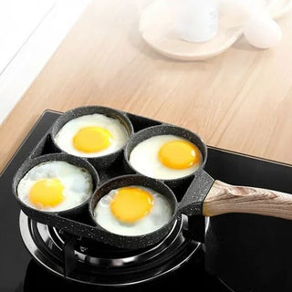 omelette hole pan non stick frying pan stainless steel ring even heat detail