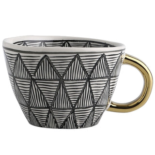 hand painted ceramic mugs luxury porcelain drinkware gold handle 350ml cup flat lay