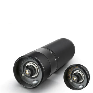 electric salt grinder adjustable pepper mill led light usb rechargeable set view