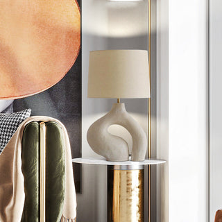 Stone resin lamp rustic — unique texture warm ambient glow