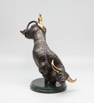 bronze mythology love limited edition art sculpture stone base detail