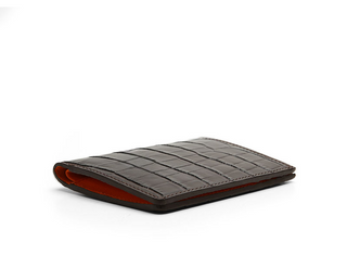 leather wallet men haven stylish crocodile embossed rfid blocking billfold detail