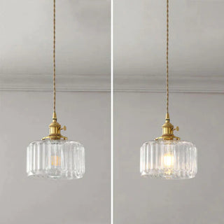 Clear glass retro pendant — Nordic single ceiling lamp